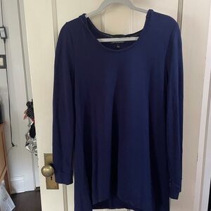 Cynthia Rowley Deep Blue Long Sleeve Top